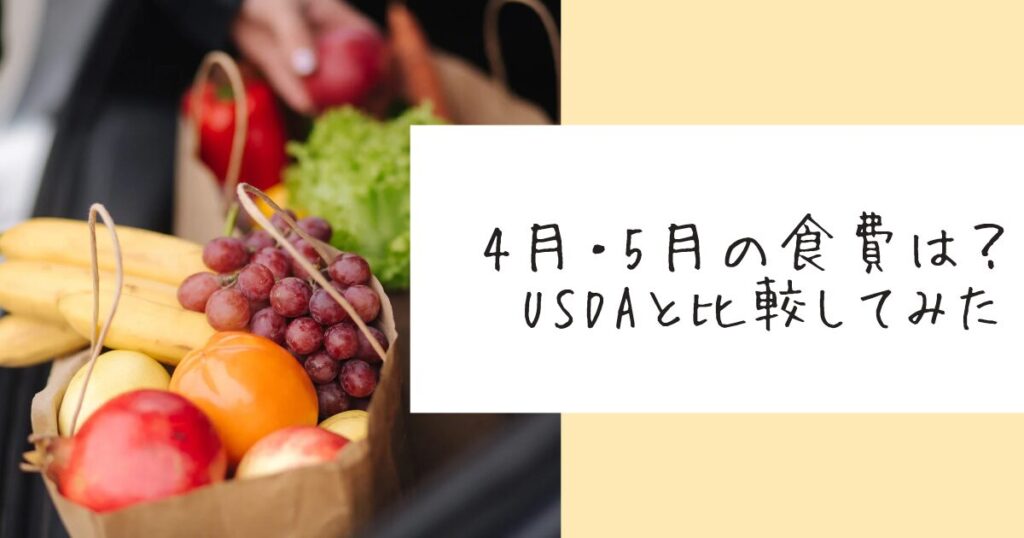 我が家の4月・5月の食費をUSDAと比較したレ ポートのアイキャッチ画像
